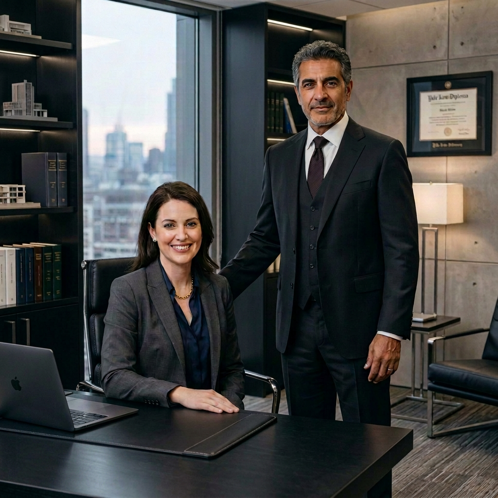Two lawyers in a law office